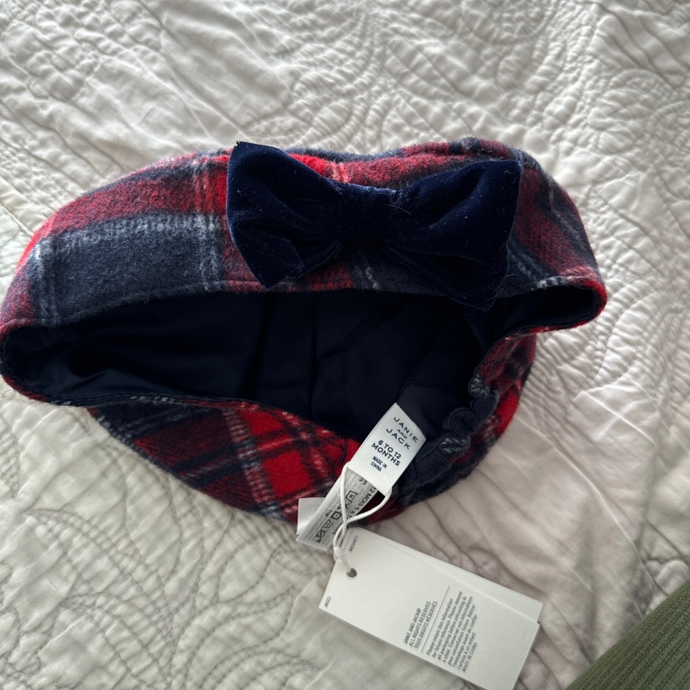 Janie and Jack Holiday Collection Plaid Hat